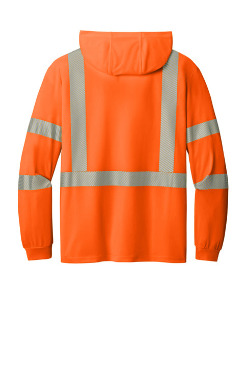 CornerStone® ANSI 107 Class 3 Long Sleeve Segmented Tape Hooded Tee