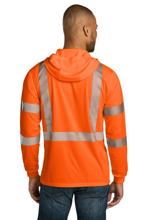 CornerStone® ANSI 107 Class 3 Long Sleeve Segmented Tape Hooded Tee