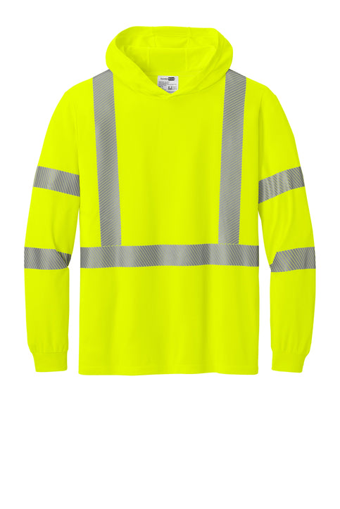 CornerStone® ANSI 107 Class 3 Long Sleeve Segmented Tape Hooded Tee