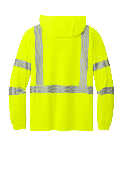 CornerStone® ANSI 107 Class 3 Long Sleeve Segmented Tape Hooded Tee