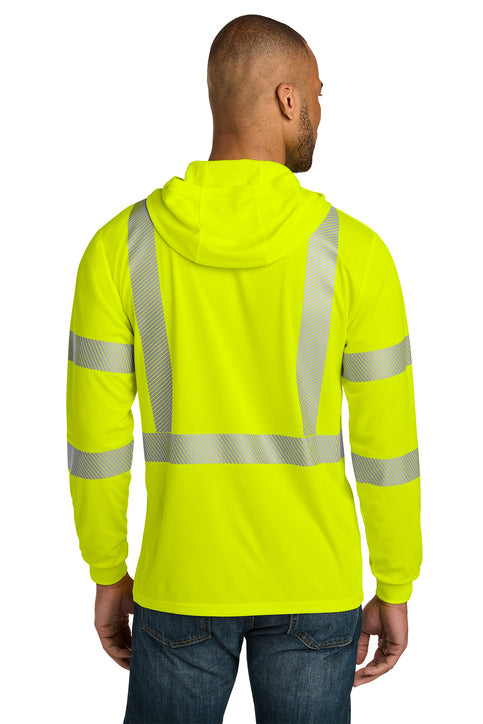 CornerStone® ANSI 107 Class 3 Long Sleeve Segmented Tape Hooded Tee