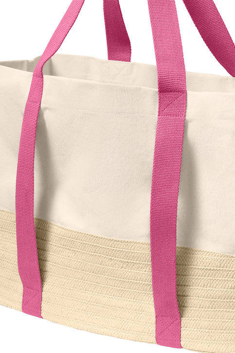 Port Authority® Straw Market Tote