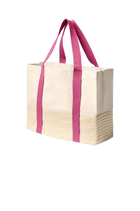 Port Authority® Straw Market Tote