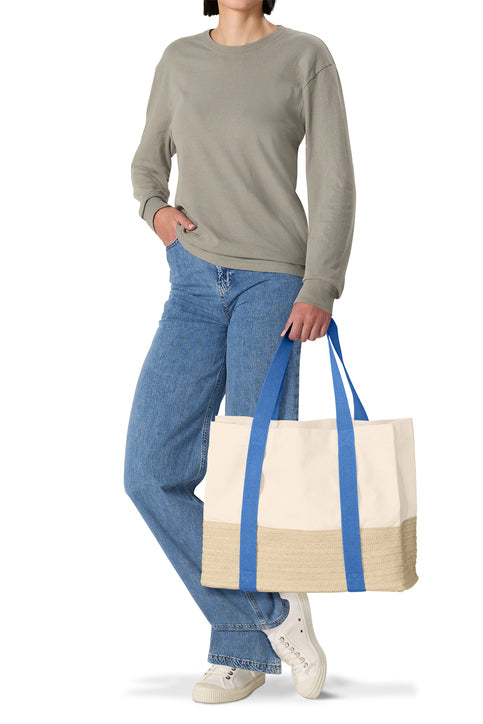 Port Authority® Straw Market Tote