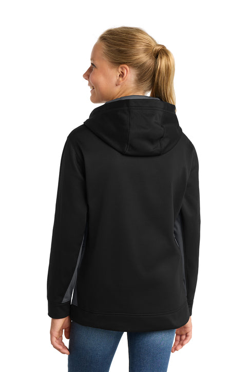 Sport-Tek® Youth Sport-Wick® Fleece Colorblock Hooded Pullover
