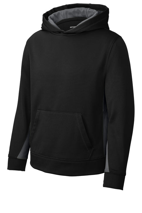 Sport-Tek® Youth Sport-Wick® Fleece Colorblock Hooded Pullover