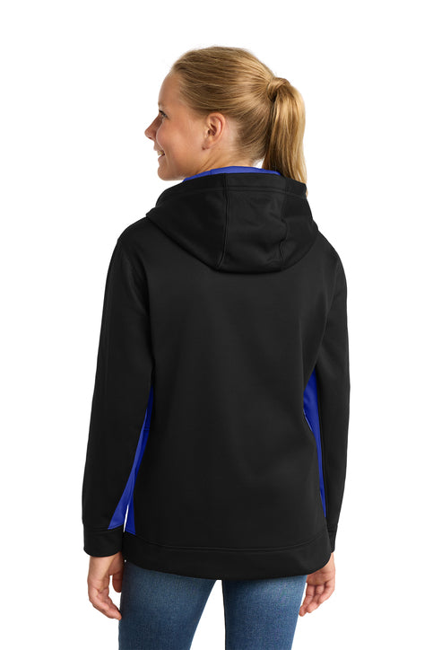 Sport-Tek® Youth Sport-Wick® Fleece Colorblock Hooded Pullover