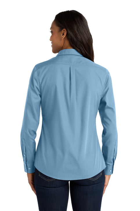 Port Authority® Women's Long Sleeve Carefree Poplin Shirt