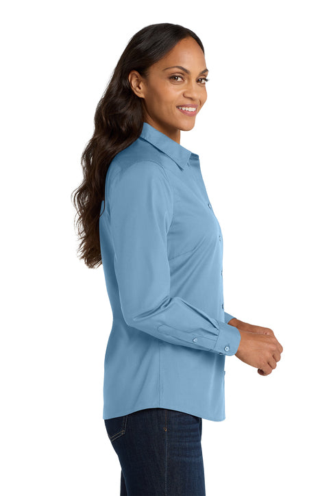 Port Authority® Women's Long Sleeve Carefree Poplin Shirt
