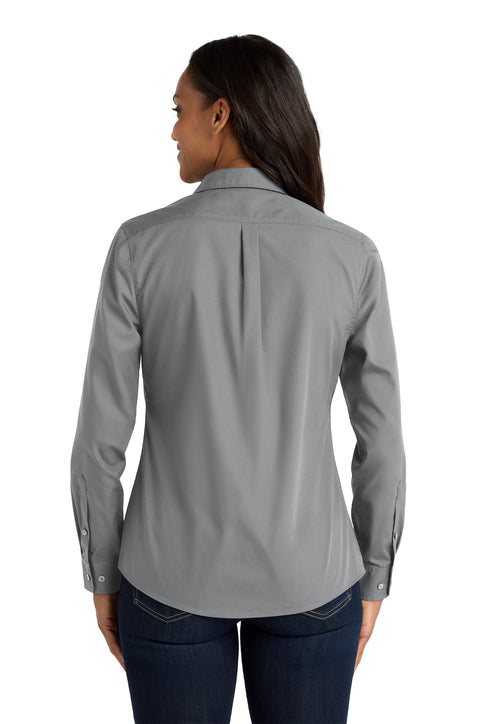 Port Authority® Women's Long Sleeve Carefree Poplin Shirt