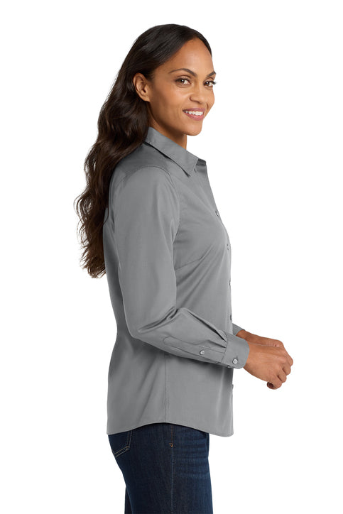 Port Authority® Women's Long Sleeve Carefree Poplin Shirt