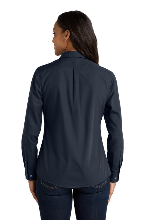 Port Authority® Women's Long Sleeve Carefree Poplin Shirt