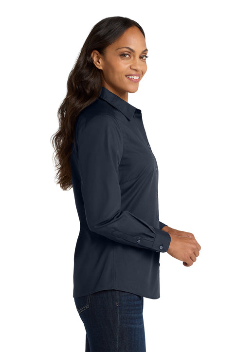Port Authority® Women's Long Sleeve Carefree Poplin Shirt
