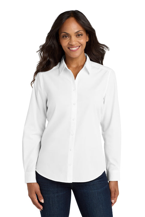 Port Authority® Women's Long Sleeve Carefree Poplin Shirt